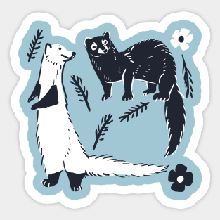 Fisher Martens Pattern in light blue Sticker